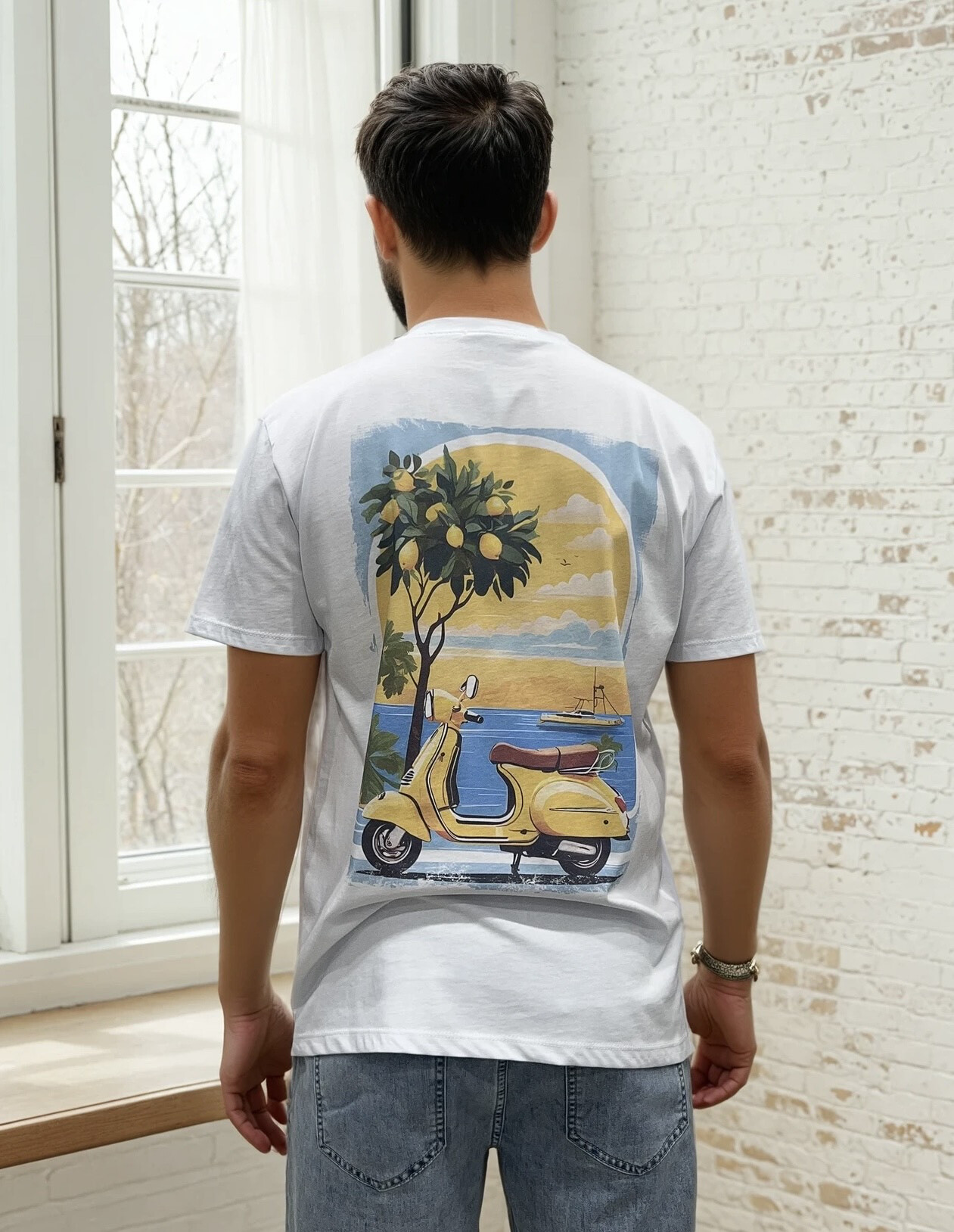 Grossiste Lysande - T-shirt imprimé homme avec visuel à l’avant et au dos
