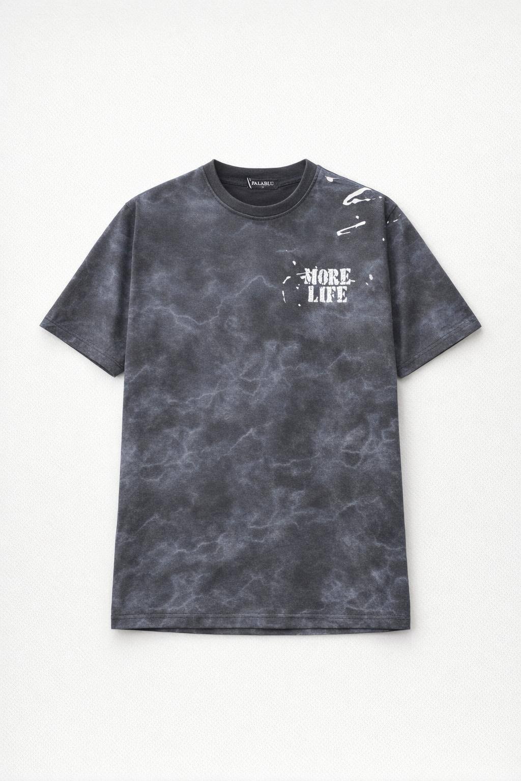 Großhändler Lysande - T-Shirt mit Marmoreffekt „More Life“
