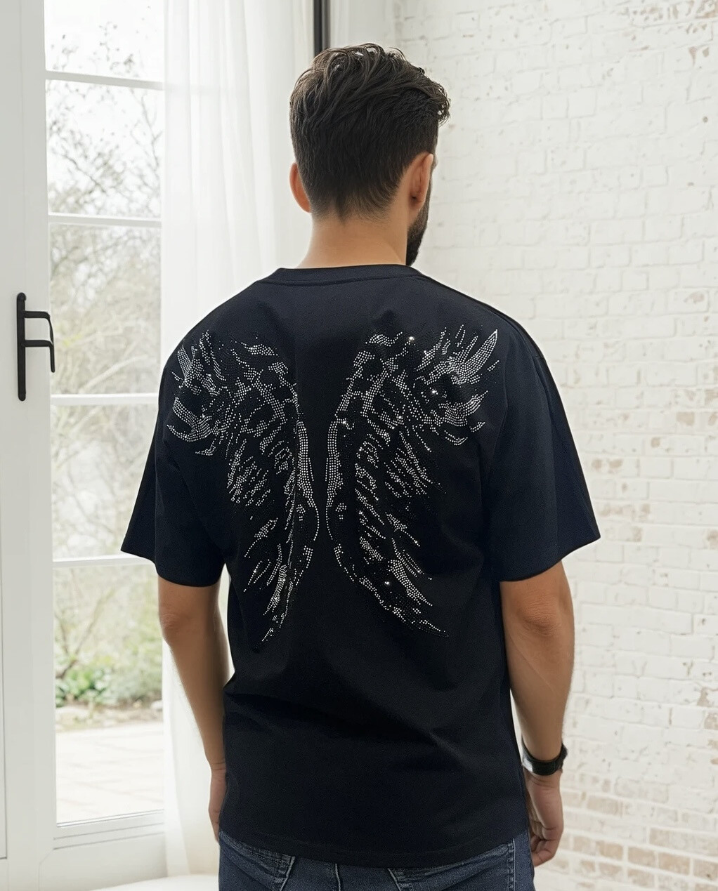 Wholesaler Lysande - T-shirt with inscription and wings
