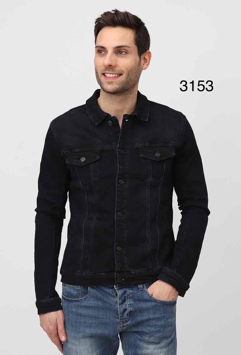 Mayorista Lysande - Chaquetas vaqueras negras lavadas