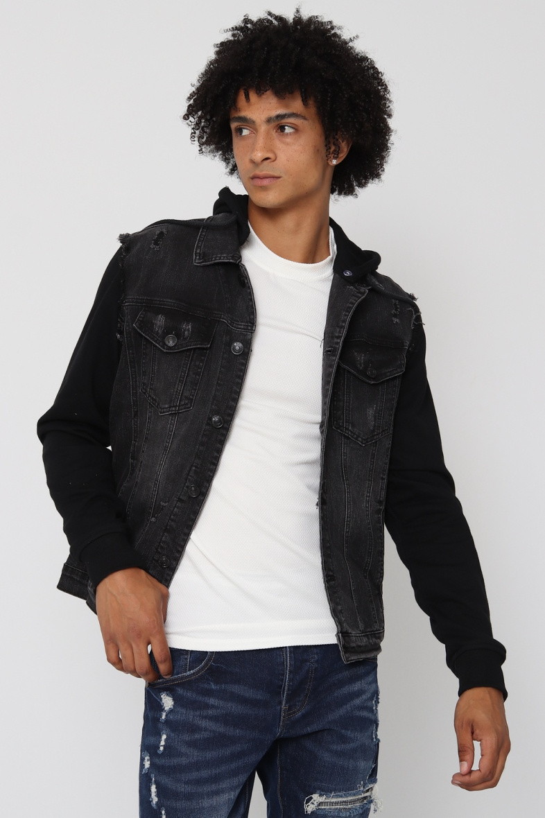 Grossista Lysande - Giacca di jeans con maniche in pile