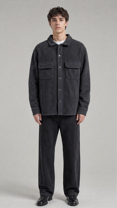 Wholesaler Lysande - Textured oversized shacket Wholesaler Lysande - Textured oversized shacket