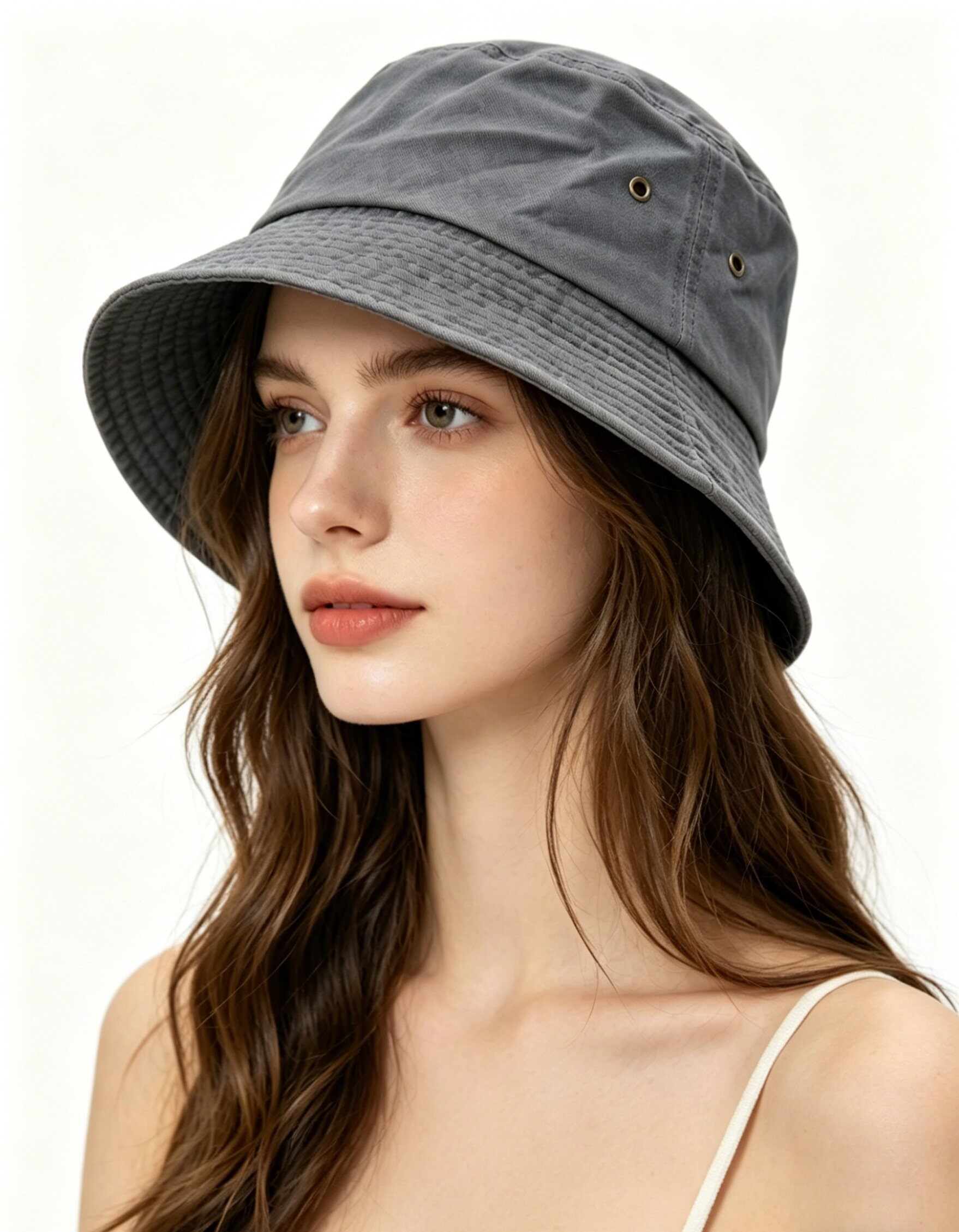 Großhändler M&P Accessoires - Unisex-Bucket-Hut aus gewaschenem Denim-Baumwollstoff