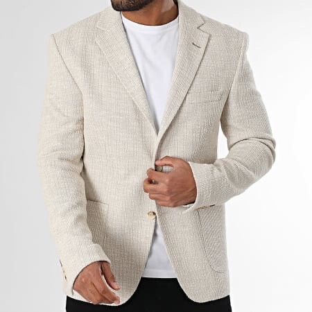 Wholesaler MACKTEN - Men's beige linen blazer
