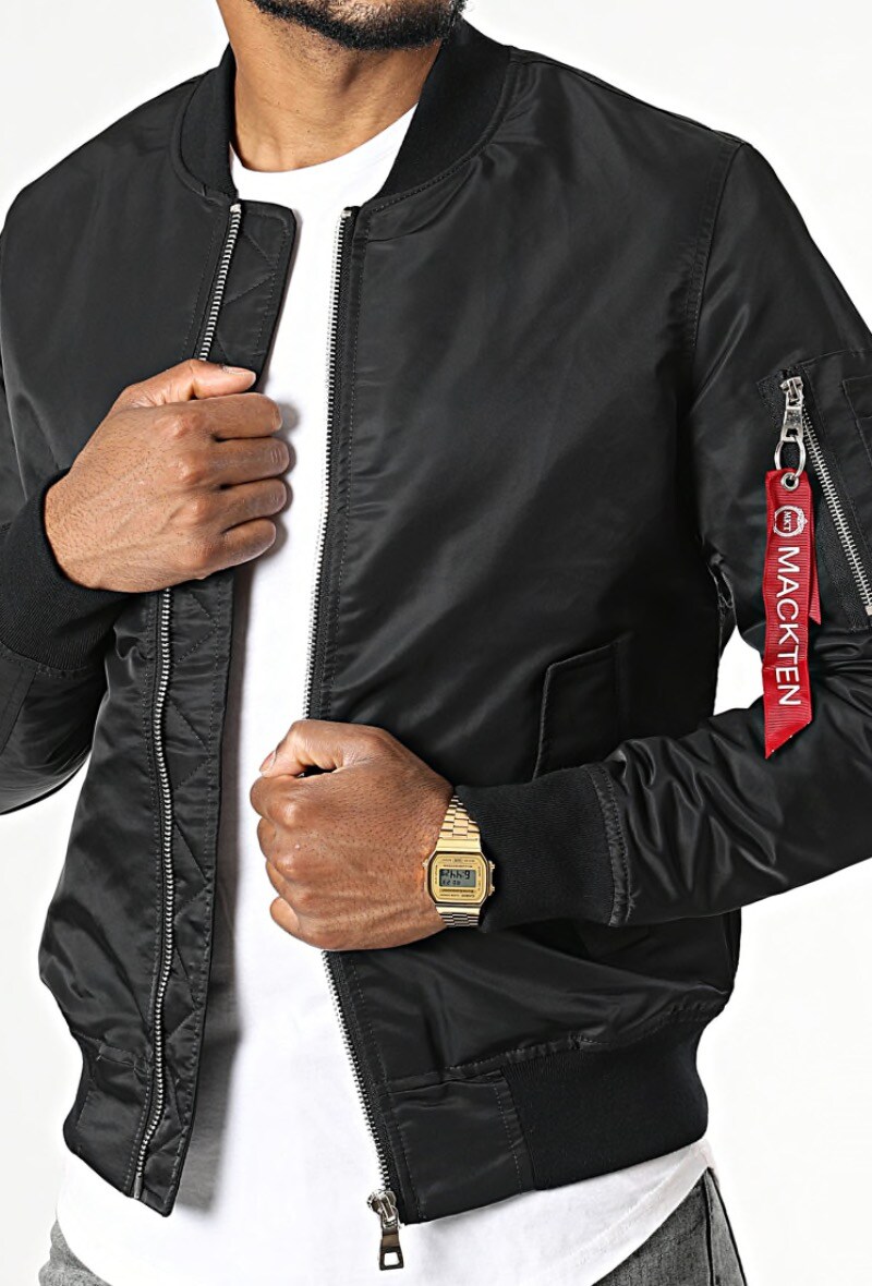 Wholesaler MACKTEN - Men's black bomber jacket