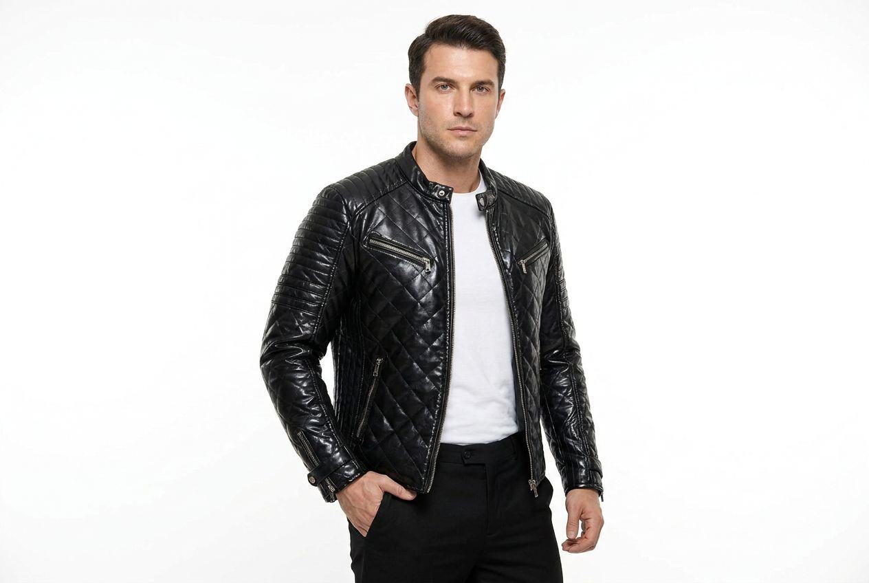 Grossiste MACKTEN - Blouson biker similicuir