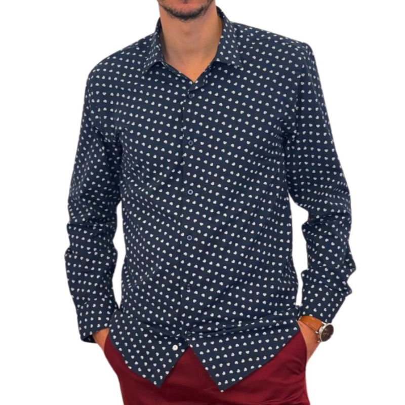 Mayorista MACKTEN - Camisa elastán estampada