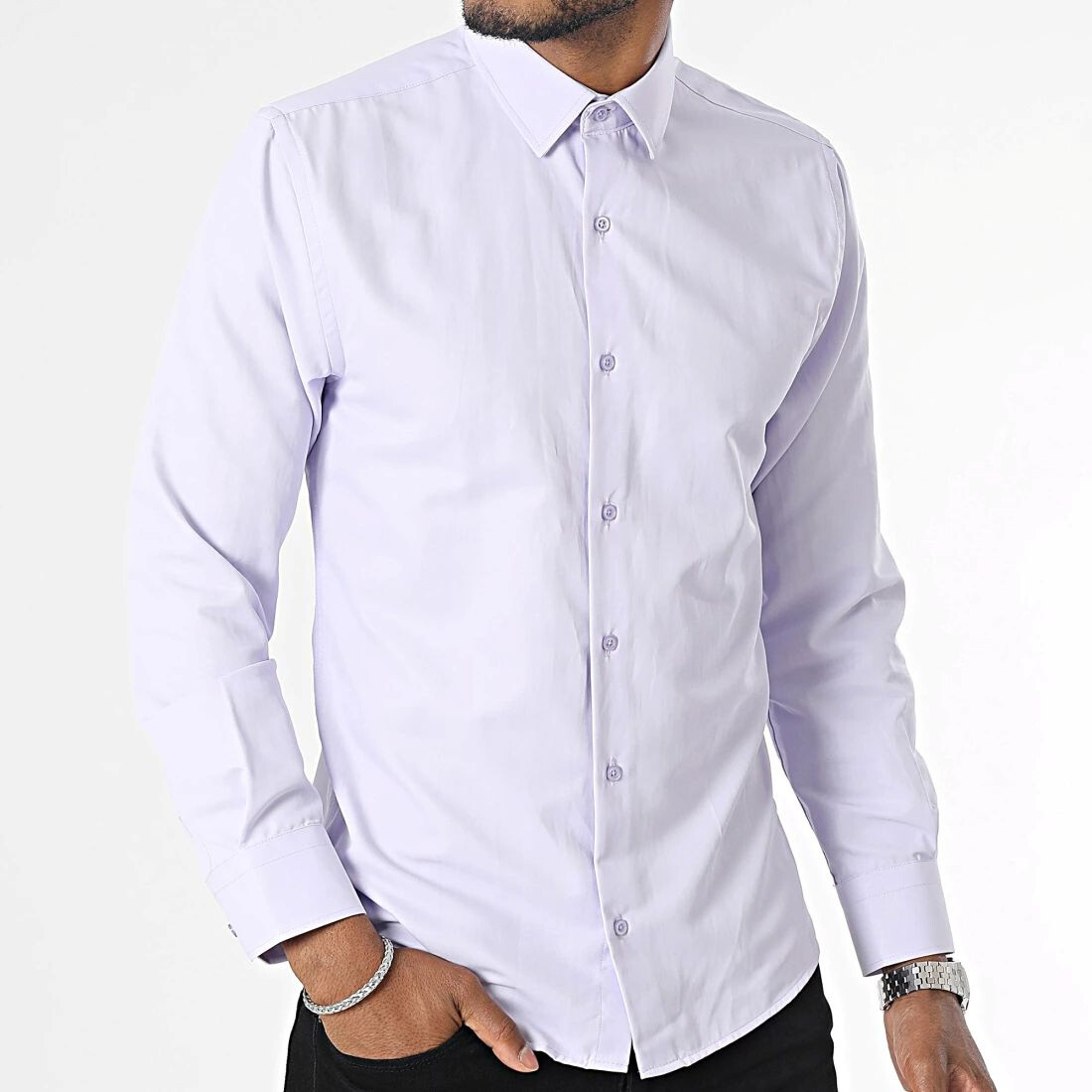 Grossiste MACKTEN - Chemise slim parme