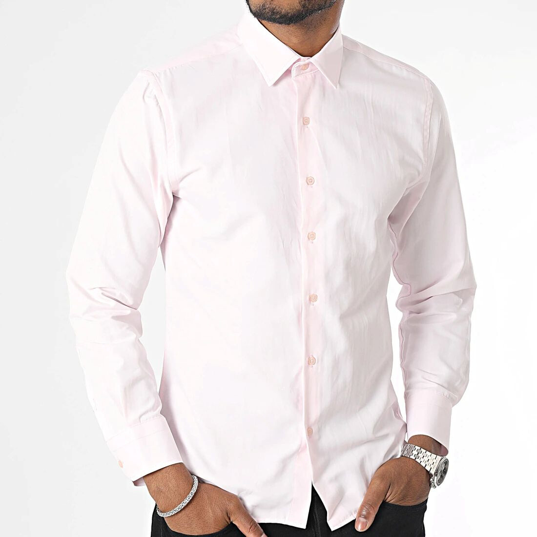 Grossiste MACKTEN - chemise slim rose