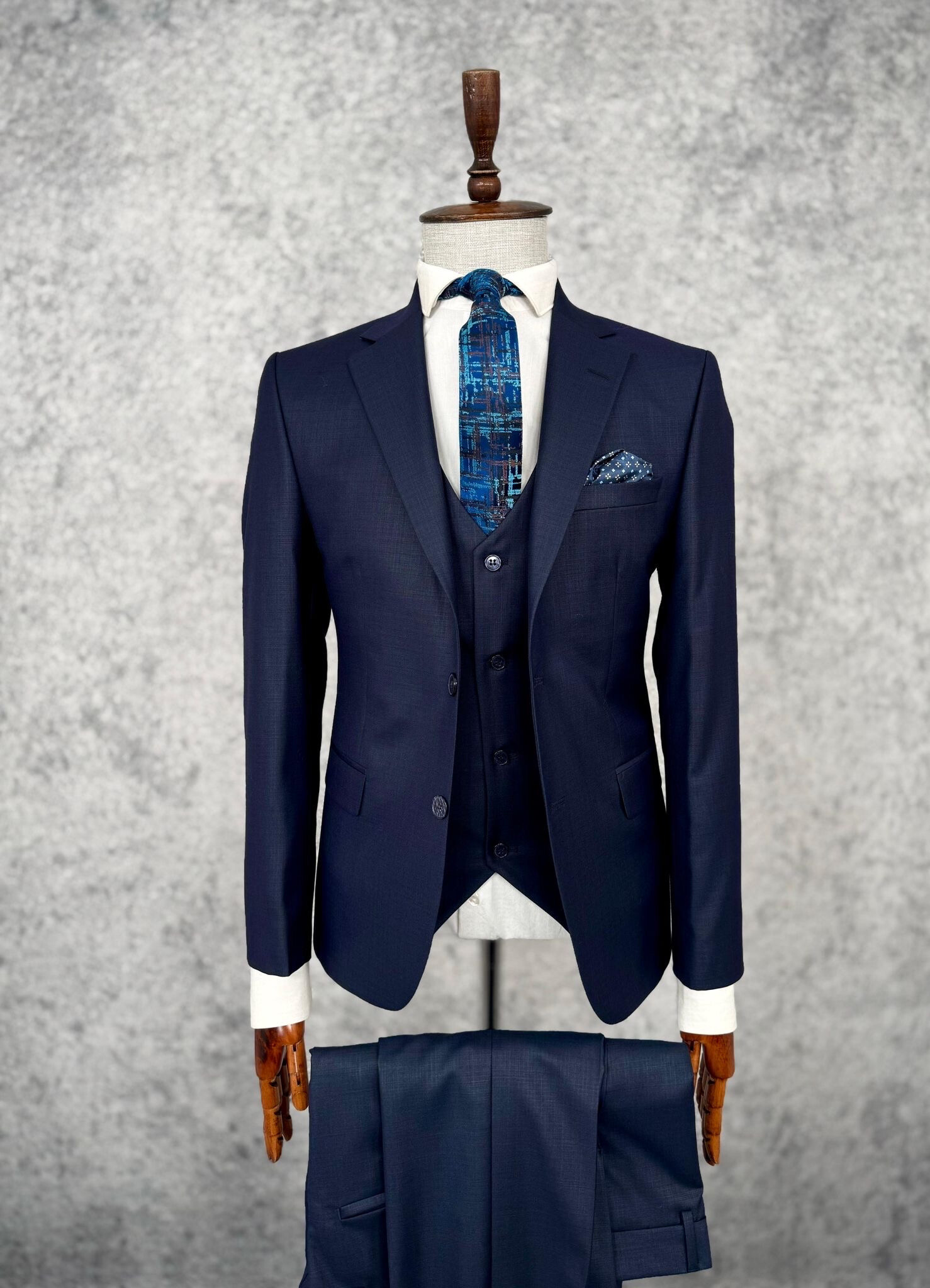 Mayorista MACKTEN - Traje de hombre Filafil Navy