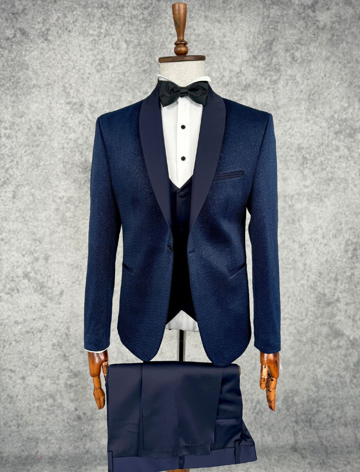 Grossiste MACKTEN - Costume 3 pcs cérémonie marine à paillette