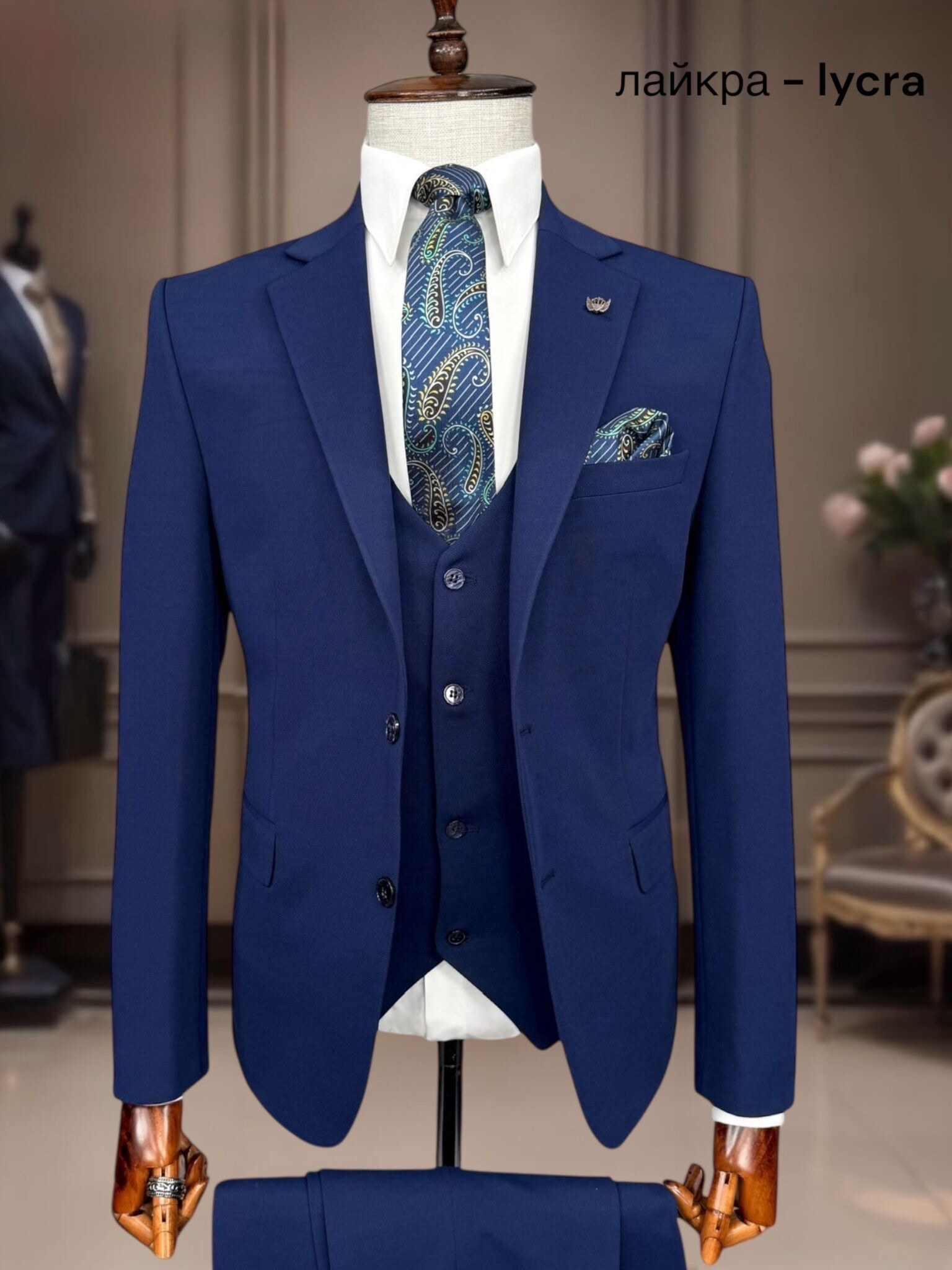 Grossiste MACKTEN - Costume homme 3 pcs indigo
