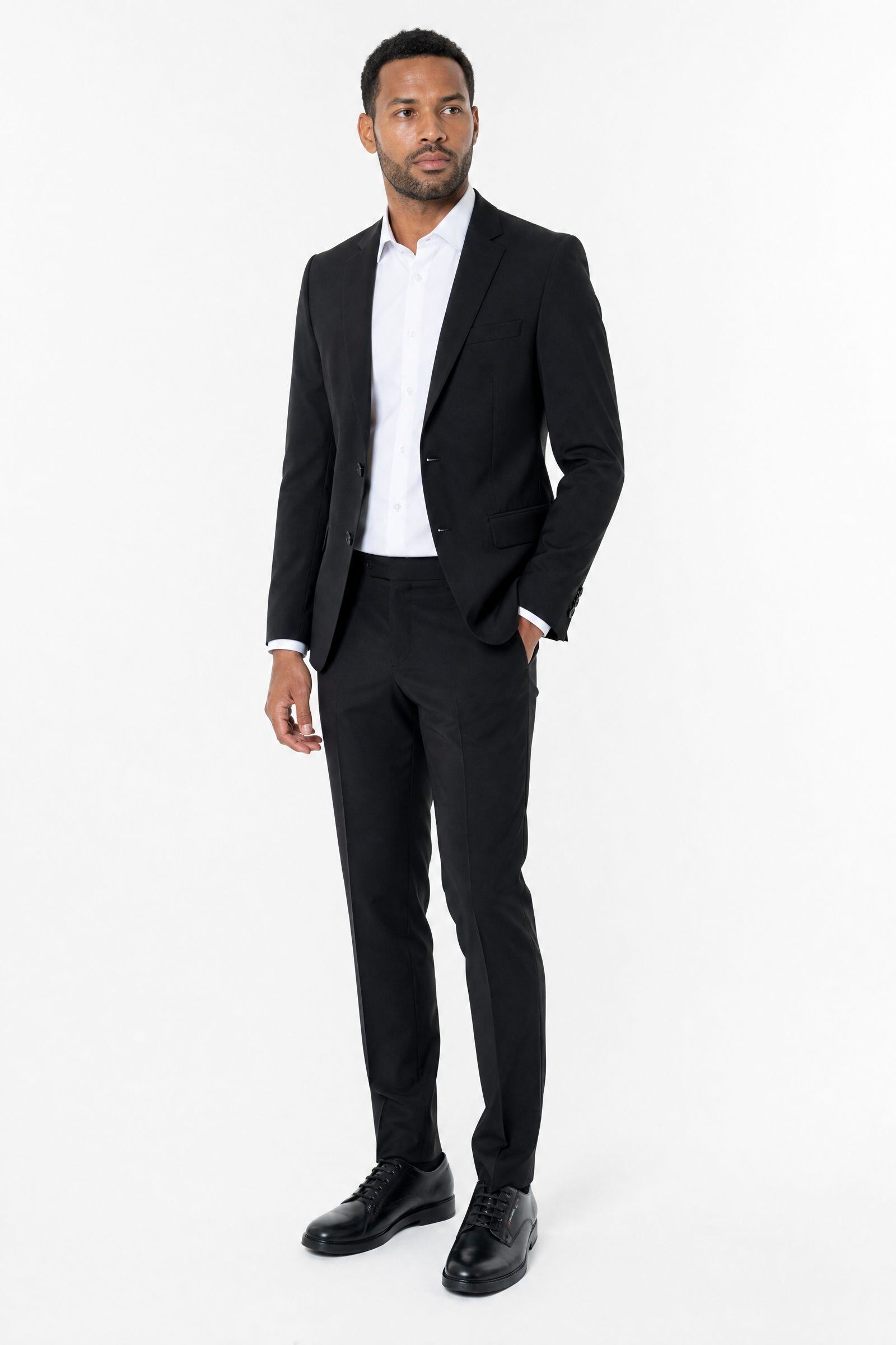 Mayorista MACKTEN - Traje negro bi-stretch para hombre