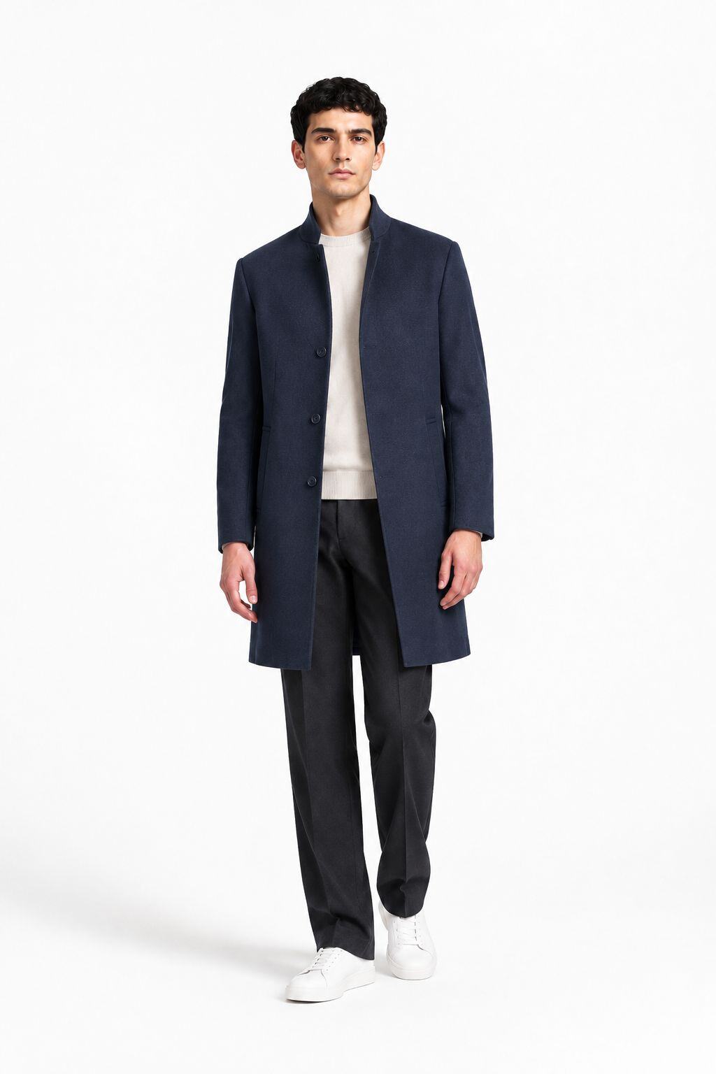 Grossiste MACKTEN - Manteau homme habillé noir