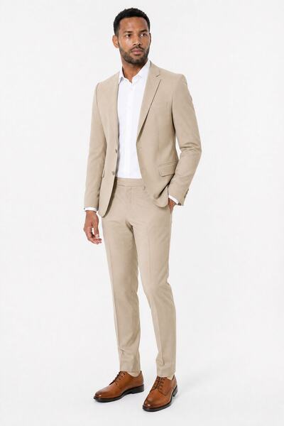 Wholesaler MACKTEN - Stretchy vanilla 2-piece suit Wholesaler MACKTEN - Stretchy vanilla 2-piece suit