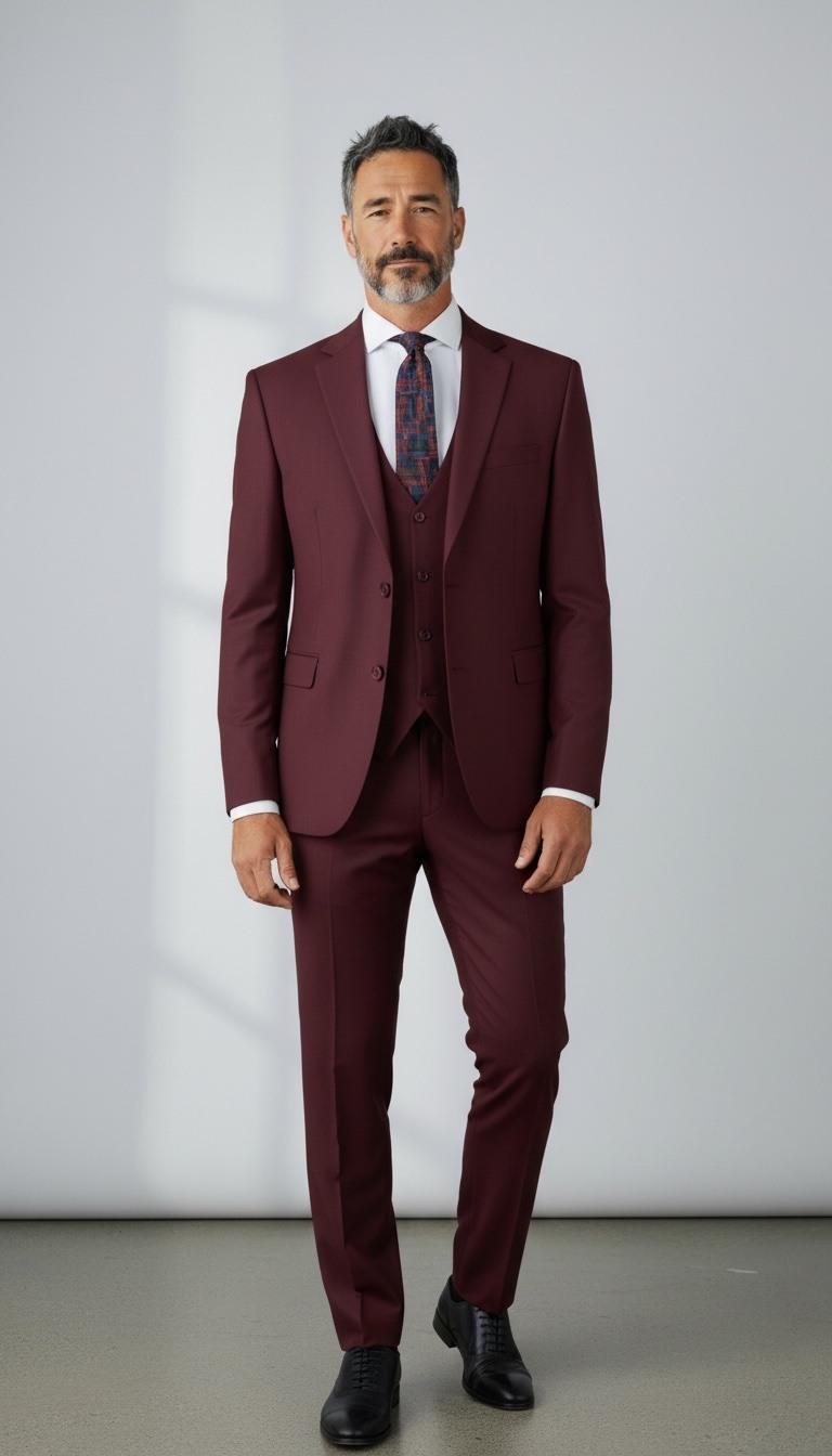 Grossista MACKTEN - Completo uomo 3 pezzi lycra bordeaux