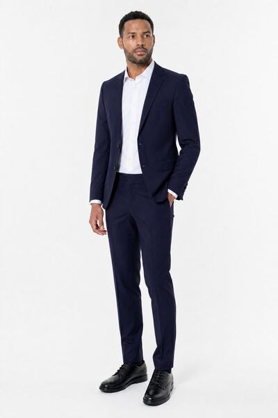 Wholesaler MACKTEN - Men's navy stretch suit 2 pcs Wholesaler MACKTEN - Men's navy stretch suit 2 pcs
