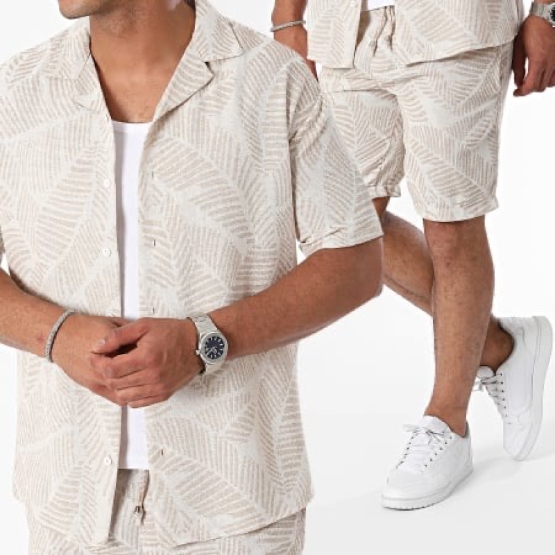 Wholesaler MACKTEN - Textured shirt shorts set