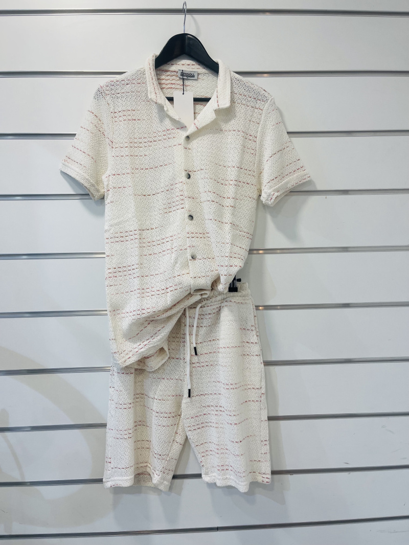 Wholesaler MACKTEN - Crochet style shirt shorts set