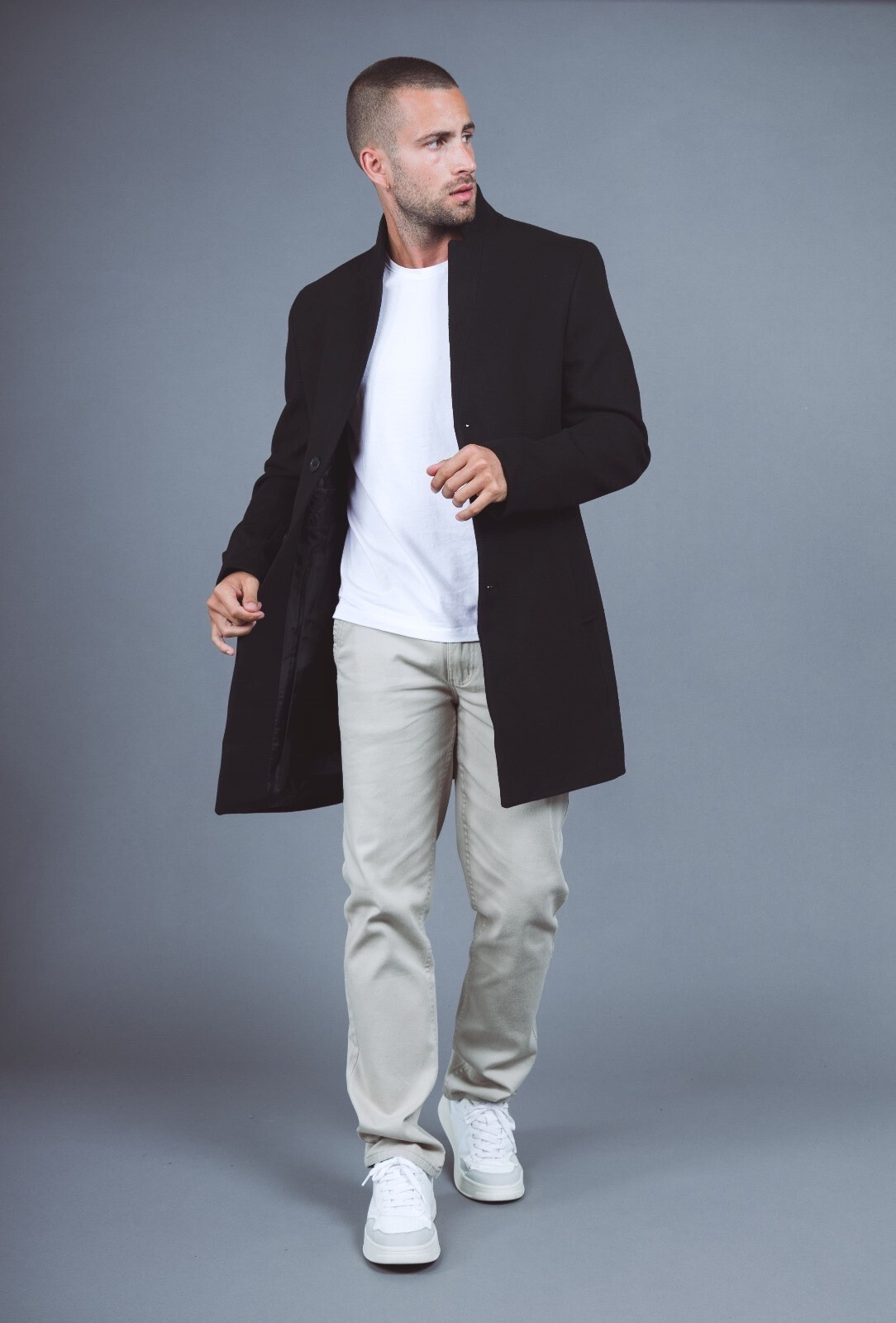 Wholesaler MACKTEN - Men's coat with small collar