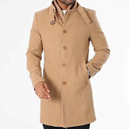 Wholesaler MACKTEN - Men's beige mandarin collar coat