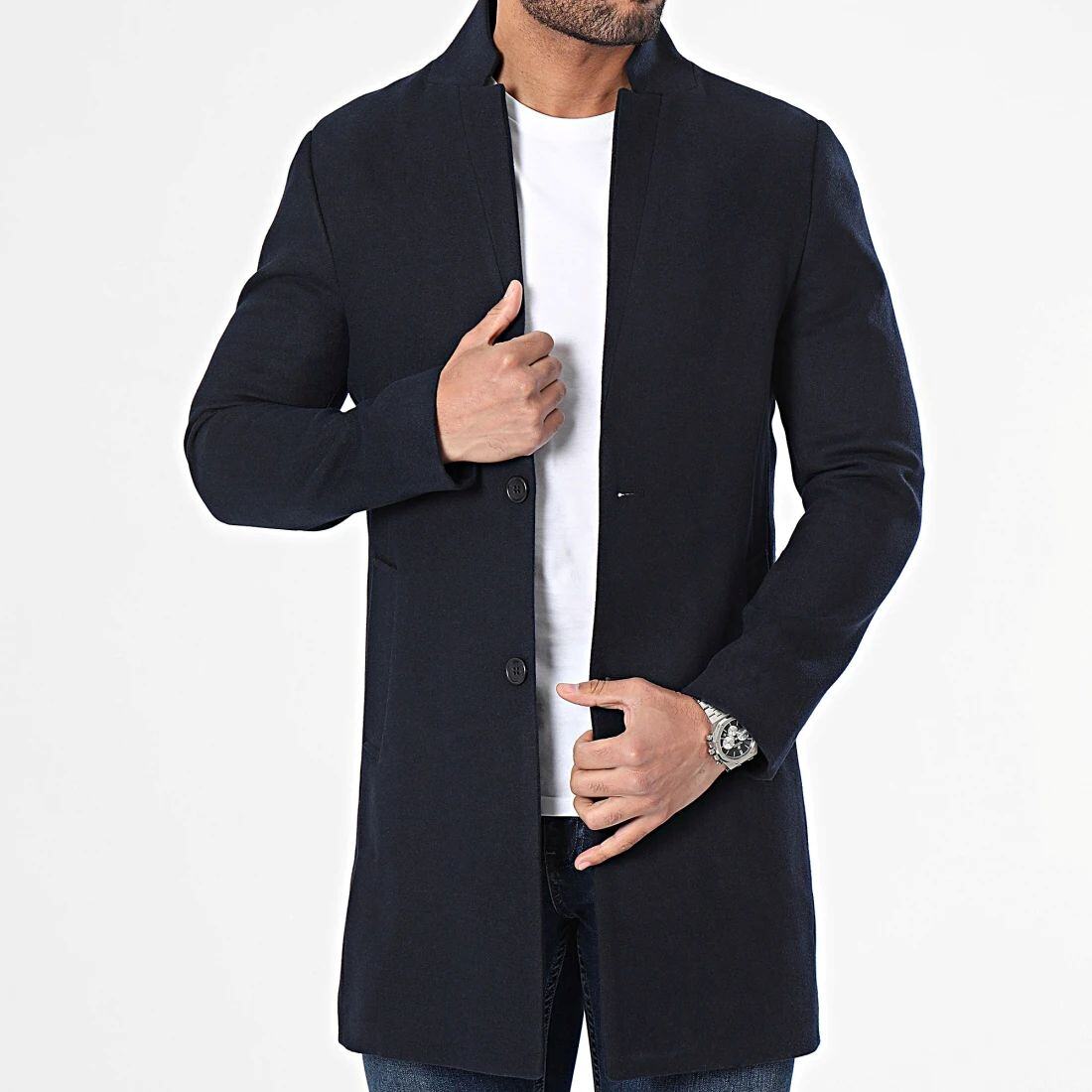 Wholesaler MACKTEN - Men's long navy coat