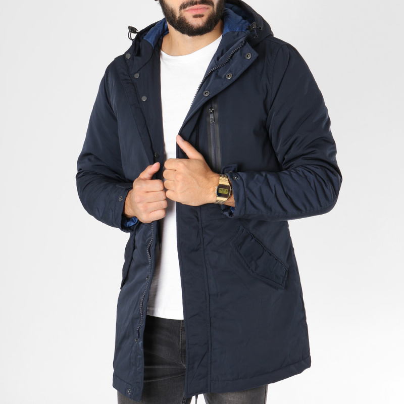 parka homme marine - Marine - 1 - grand format