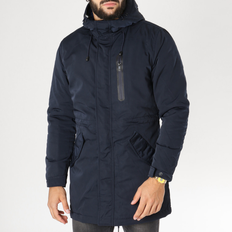 parka homme marine - Marine - 2 - grand format