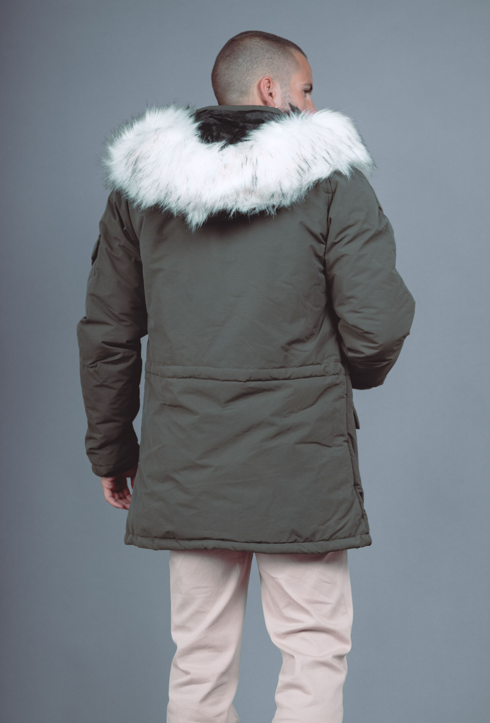 PARKA HOMME FOURRURE - Kaki - 3 - grand format