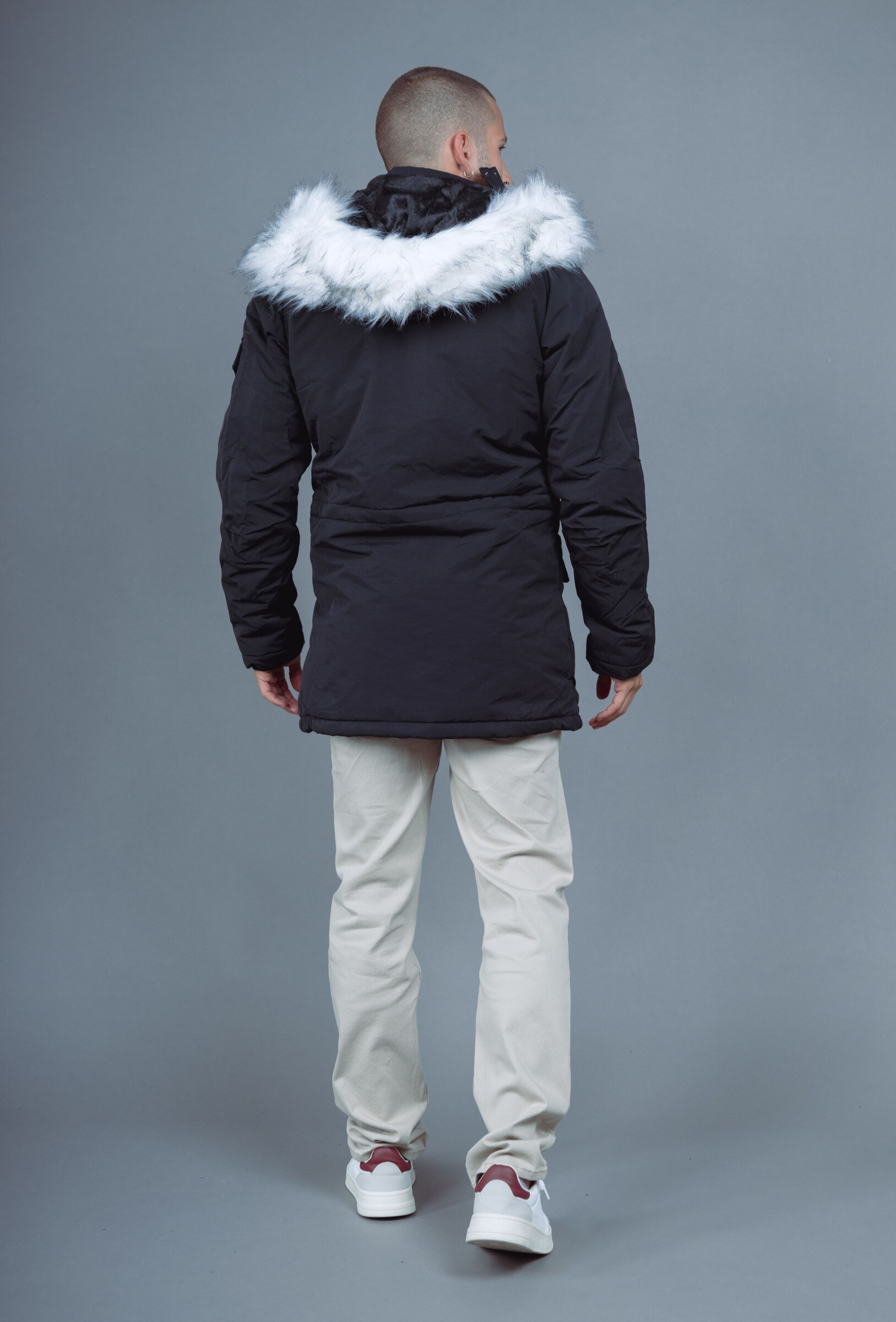 PARKA HOMME FOURRURE - Noir - 3 - grand format