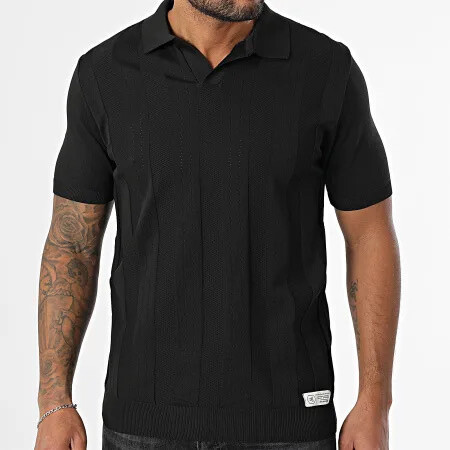 Grossiste MACKTEN - Polo homme en maille noir