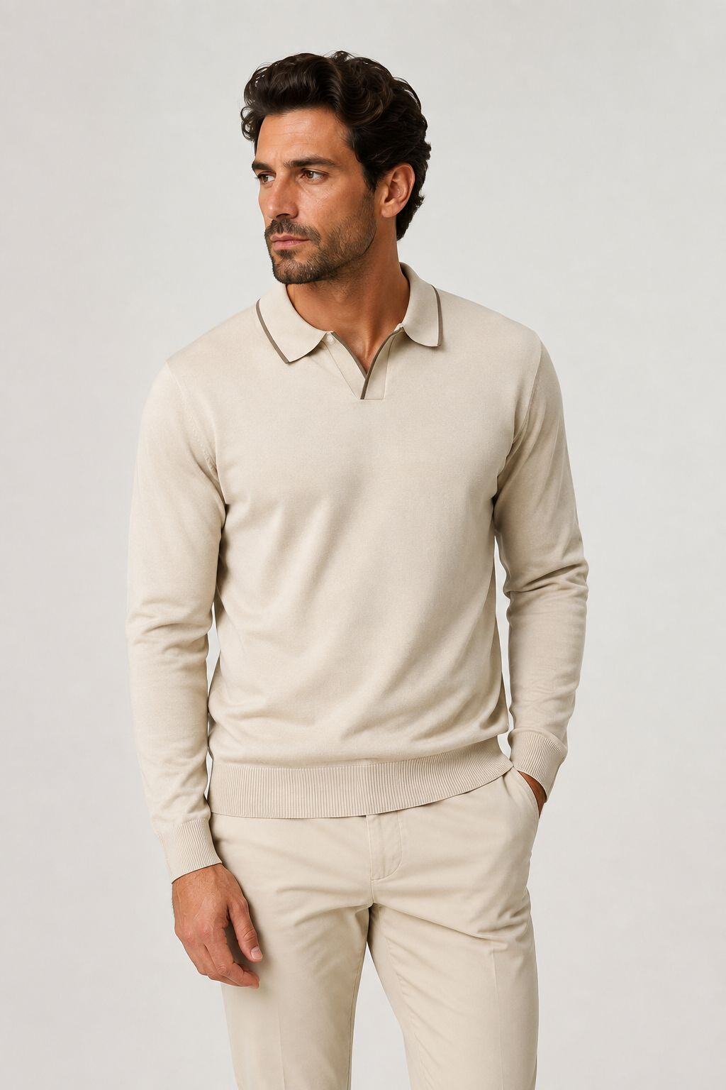 Großhändler MACKTEN - Herren-Pullover mit Polokragen