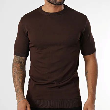 Grossiste MACKTEN - T-shirt en maille marron
