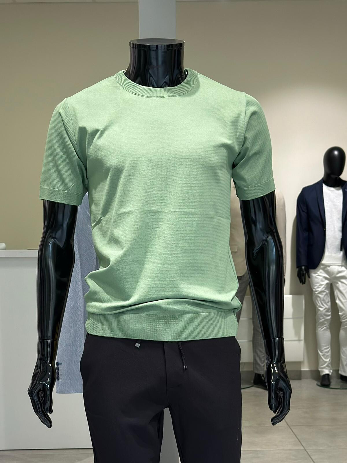 Grossista MACKTEN - Maglietta verde a maglia