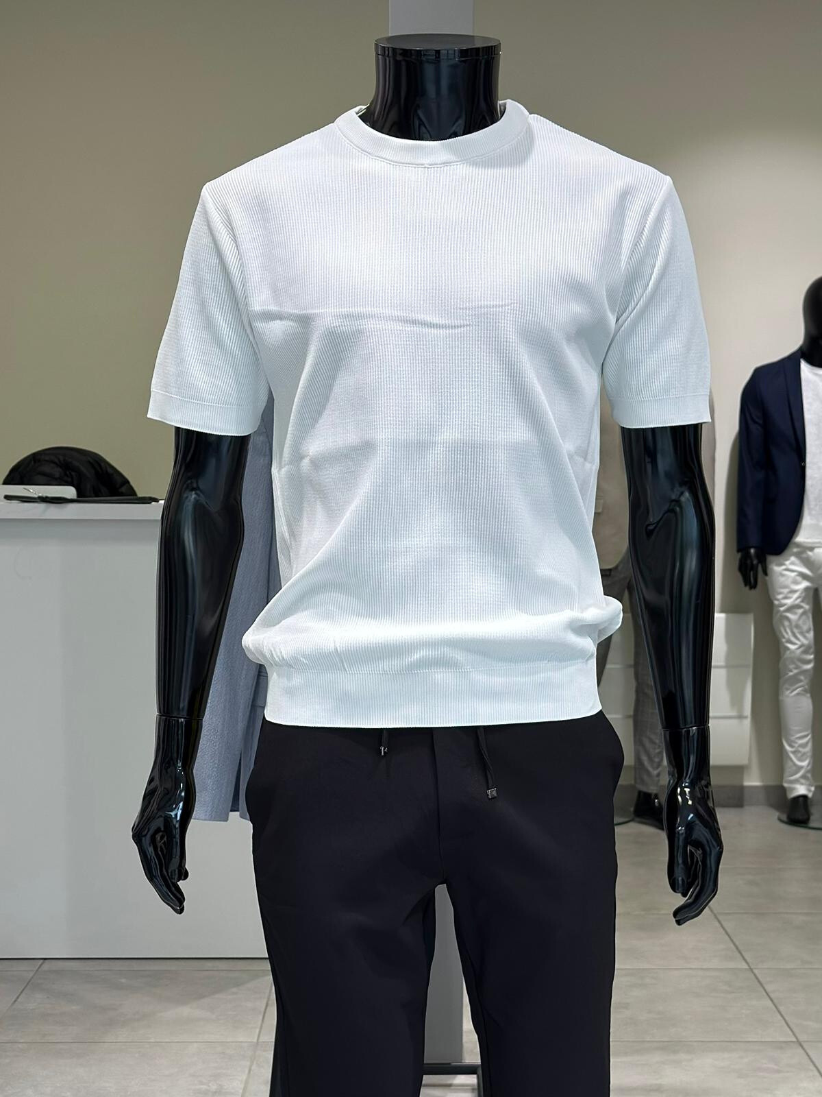 Grossista MACKTEN - MAGLIETTA IN MAGLIA UNI bianca