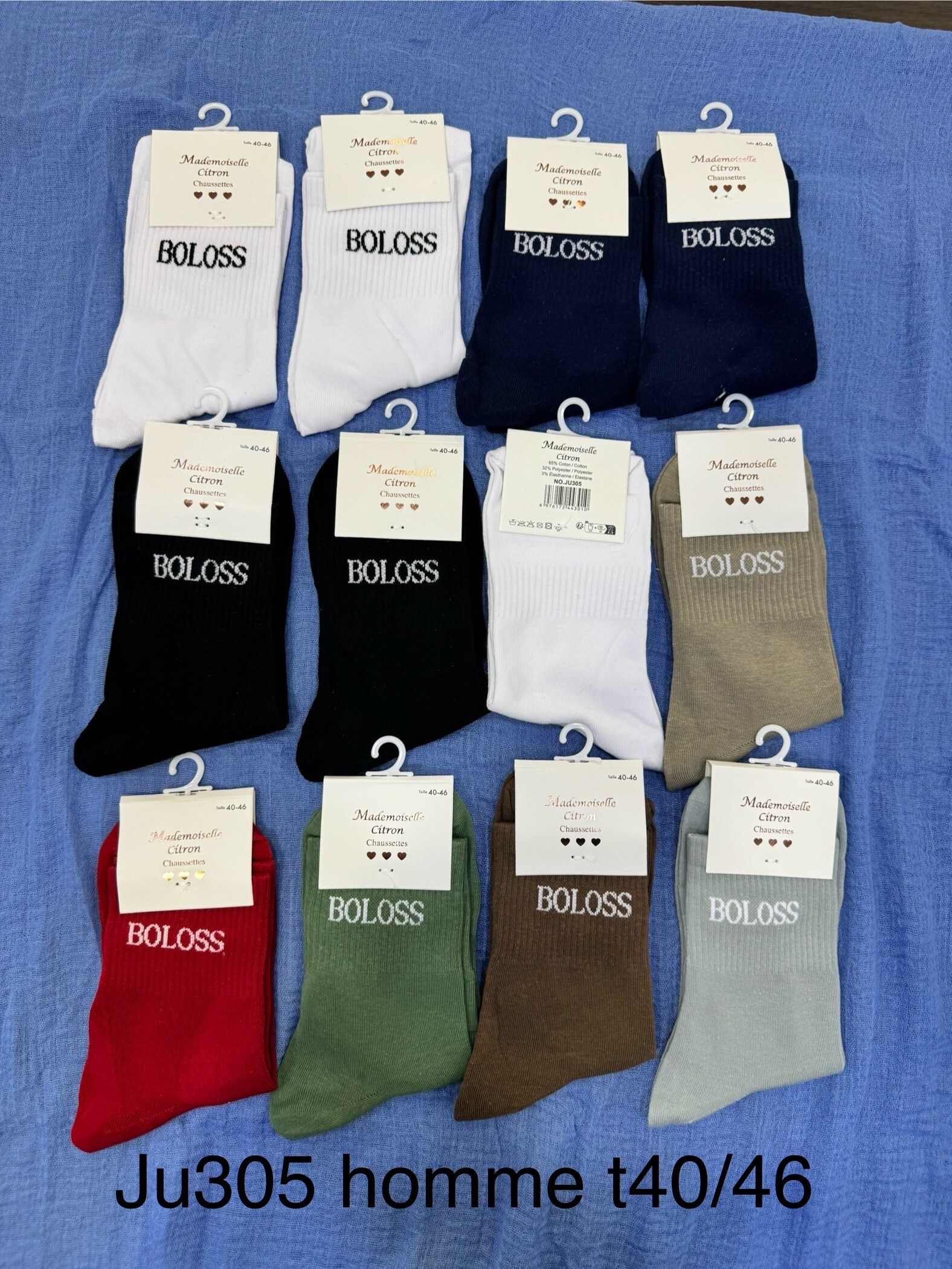 Wholesaler MADEMOISELLE CITRON - Men's socks message