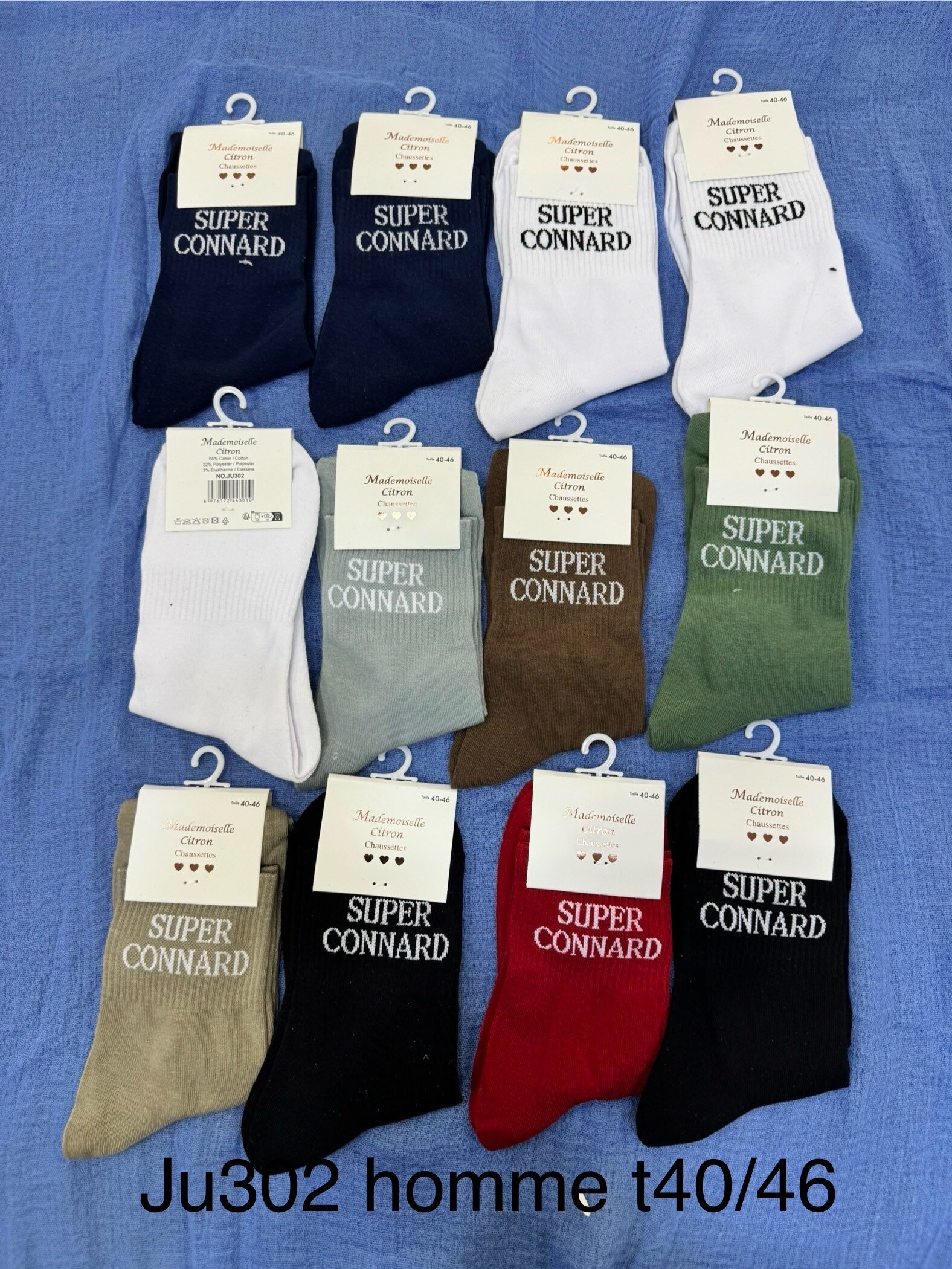 Großhändler MADEMOISELLE CITRON - Herrensocken mit Botschaft
