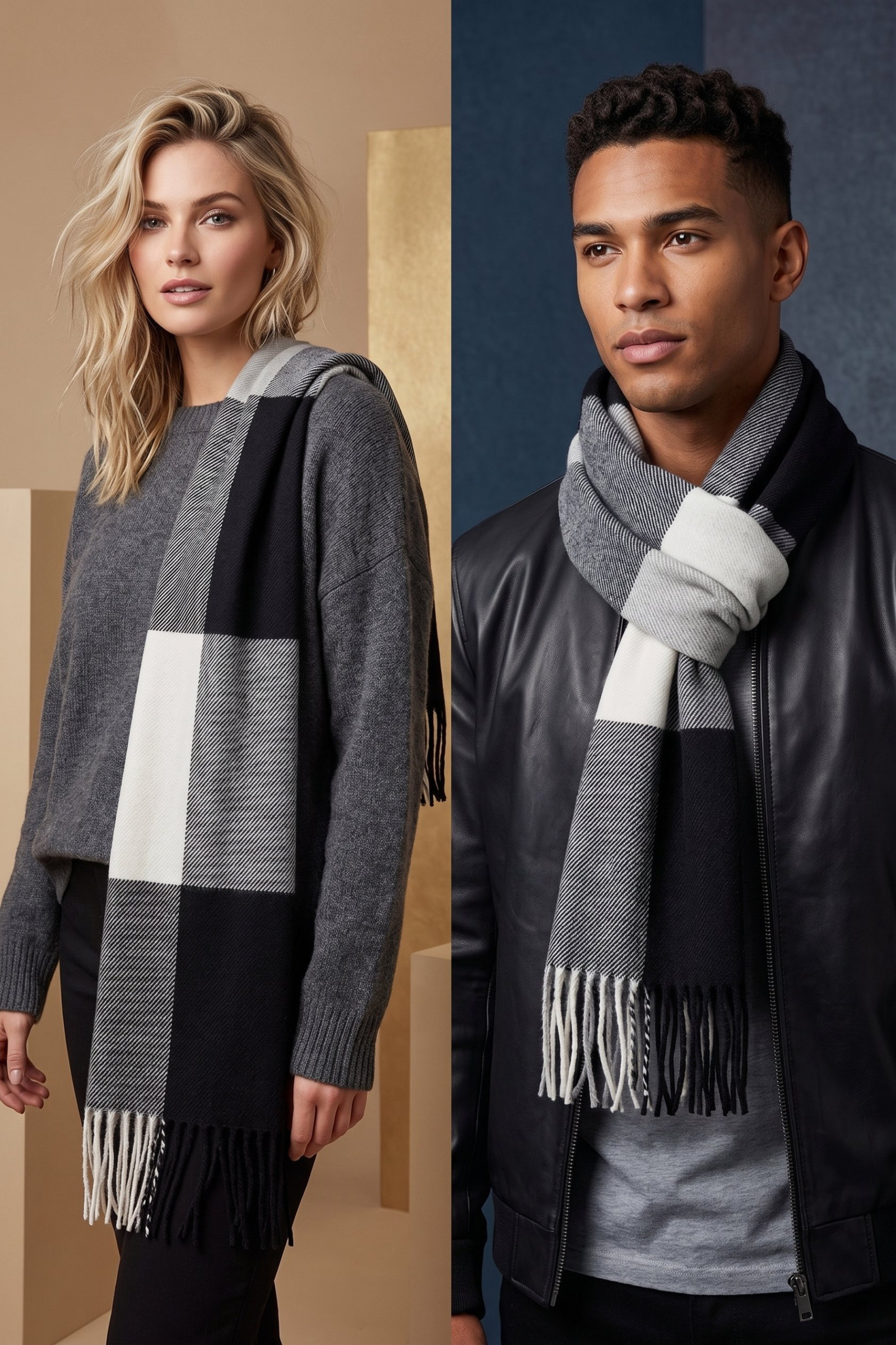 Wholesaler MAR&CO Accessoires - wool scarves for women and men 30*185cm