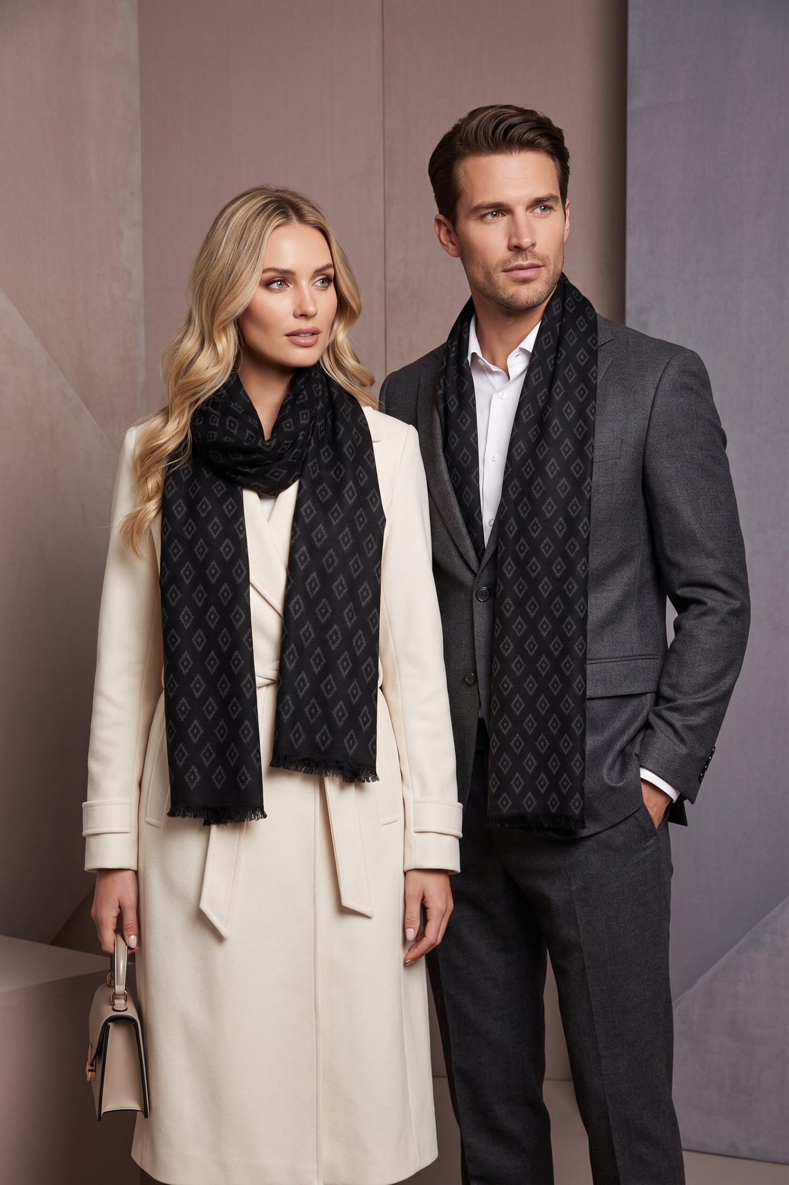 Wholesaler MAR&CO Accessoires - women's and men's wool scarves 30*185cm