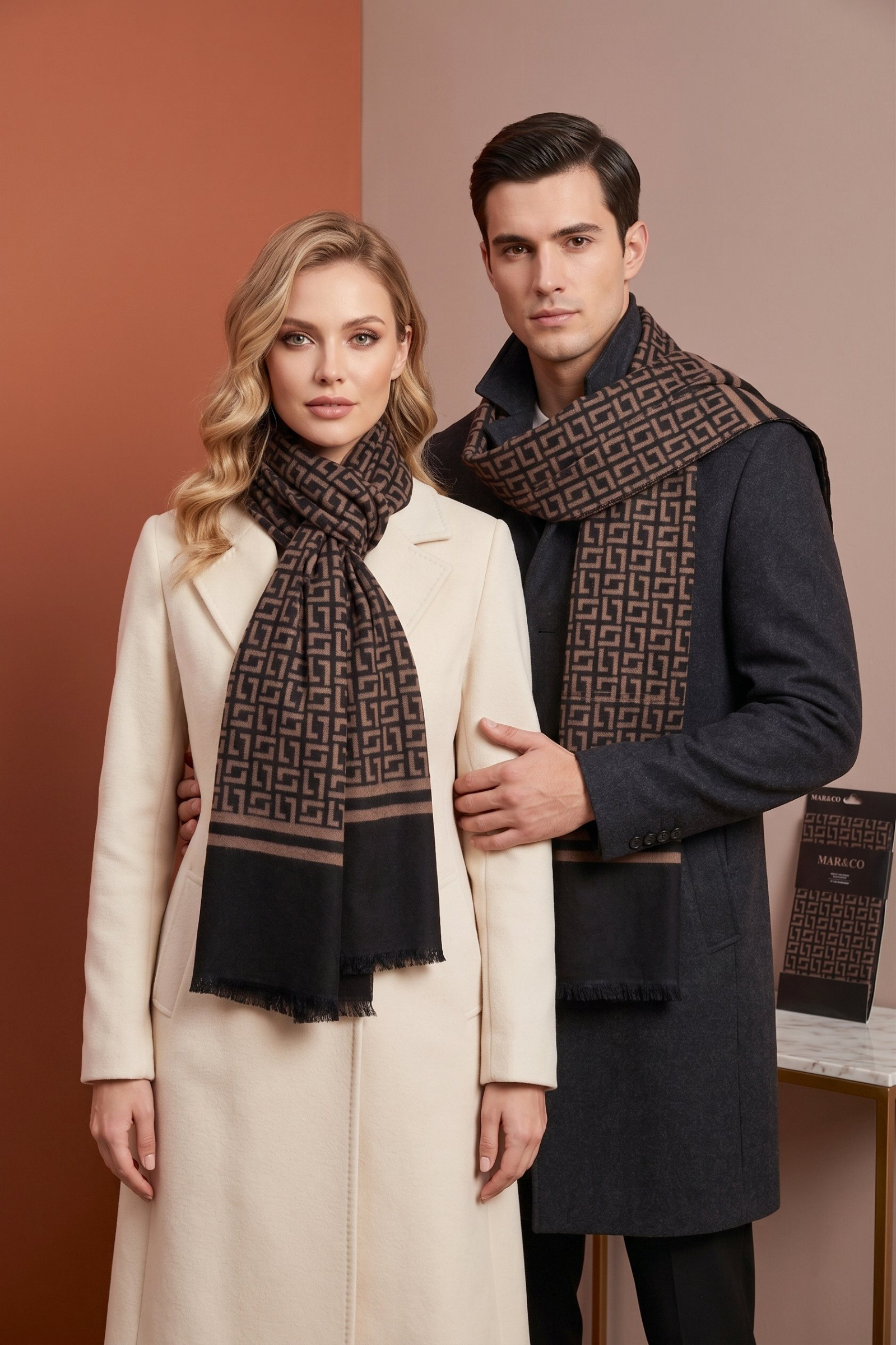 Wholesaler MAR&CO Accessoires - women's and men's wool scarves 30*185cm