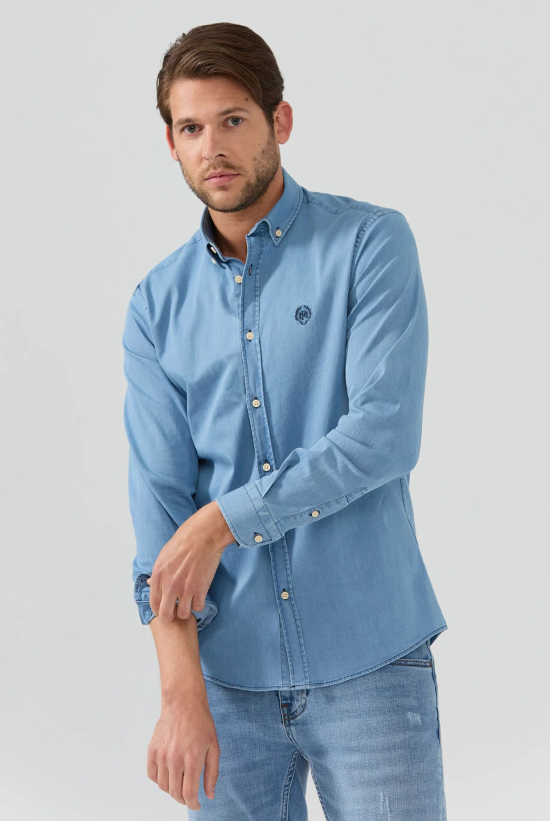 Wholesaler Marco Frank - Classic cut denim shirt