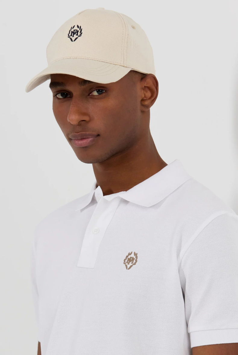 Wholesaler Marco Frank - Stone: Polo with embroidered logo