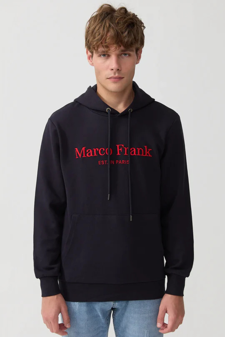 Wholesaler Marco Frank - Hooded sweatshirt embroidered Marco Frank