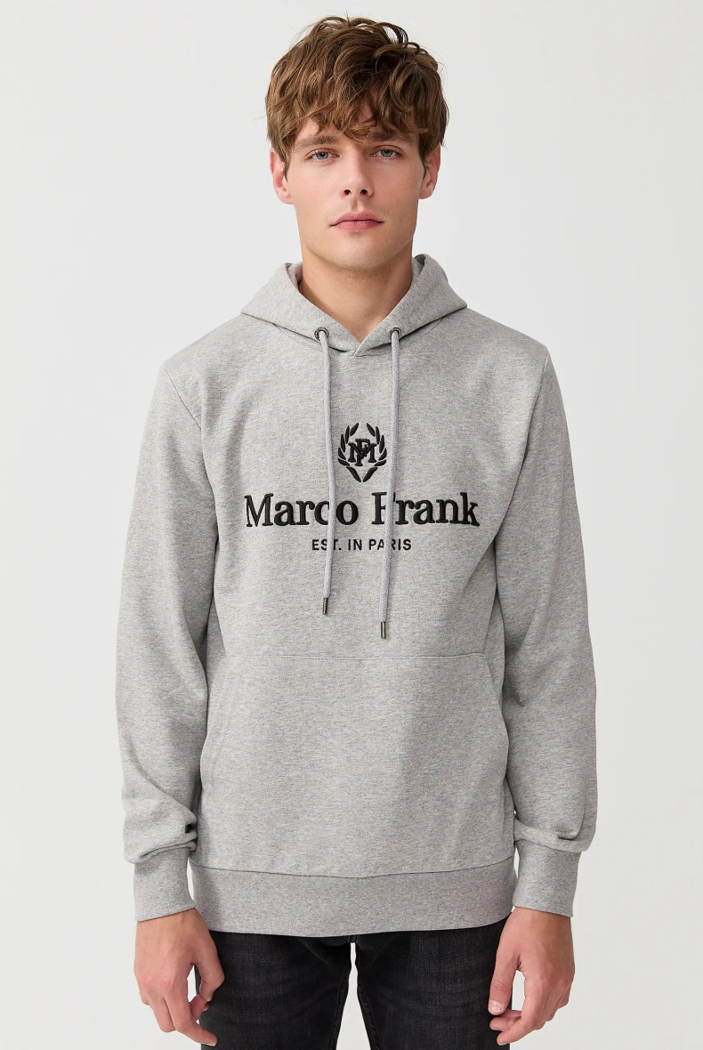 Wholesaler Marco Frank - Hooded sweatshirt with pima cotton embroidered logo