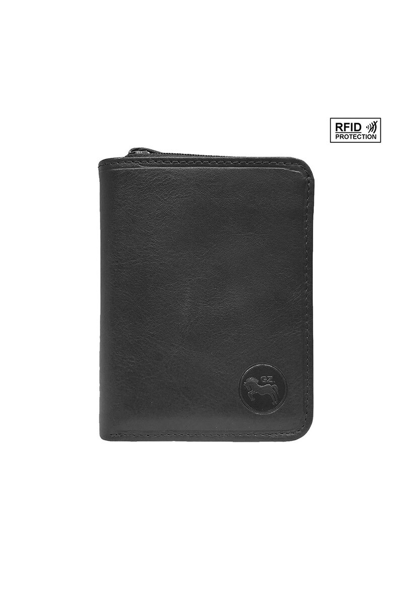 Wholesaler Maromax - Leather zip rfid wallet