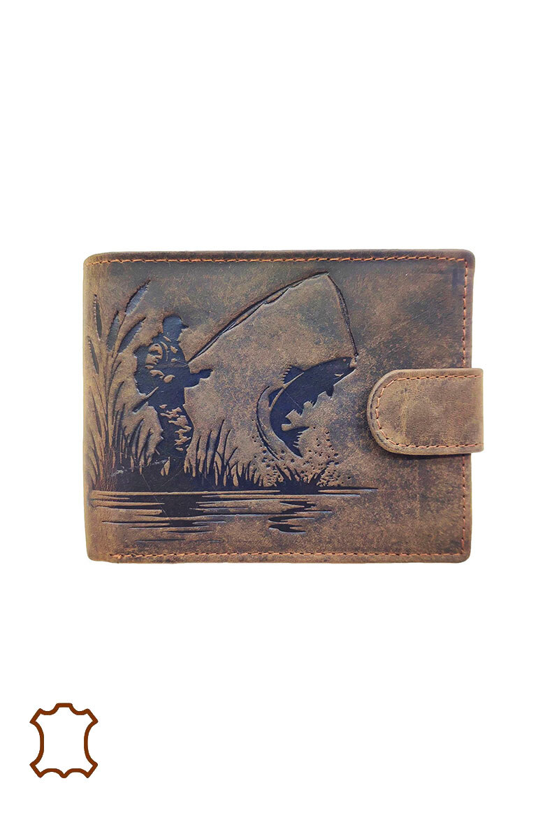 Grossiste Maromax - Porte-monnaie la pêche cuir gras
