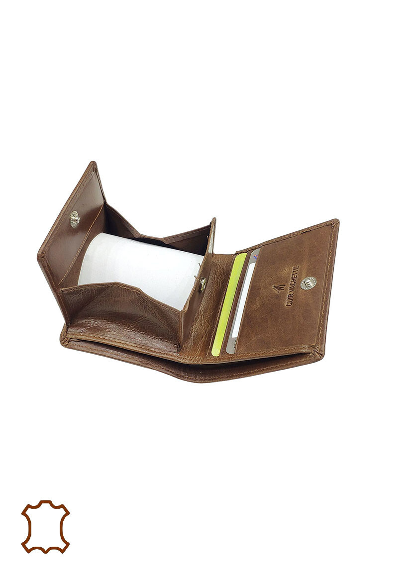 Großhändler Maromax - Kleiner Vintage Leder Brieftasche