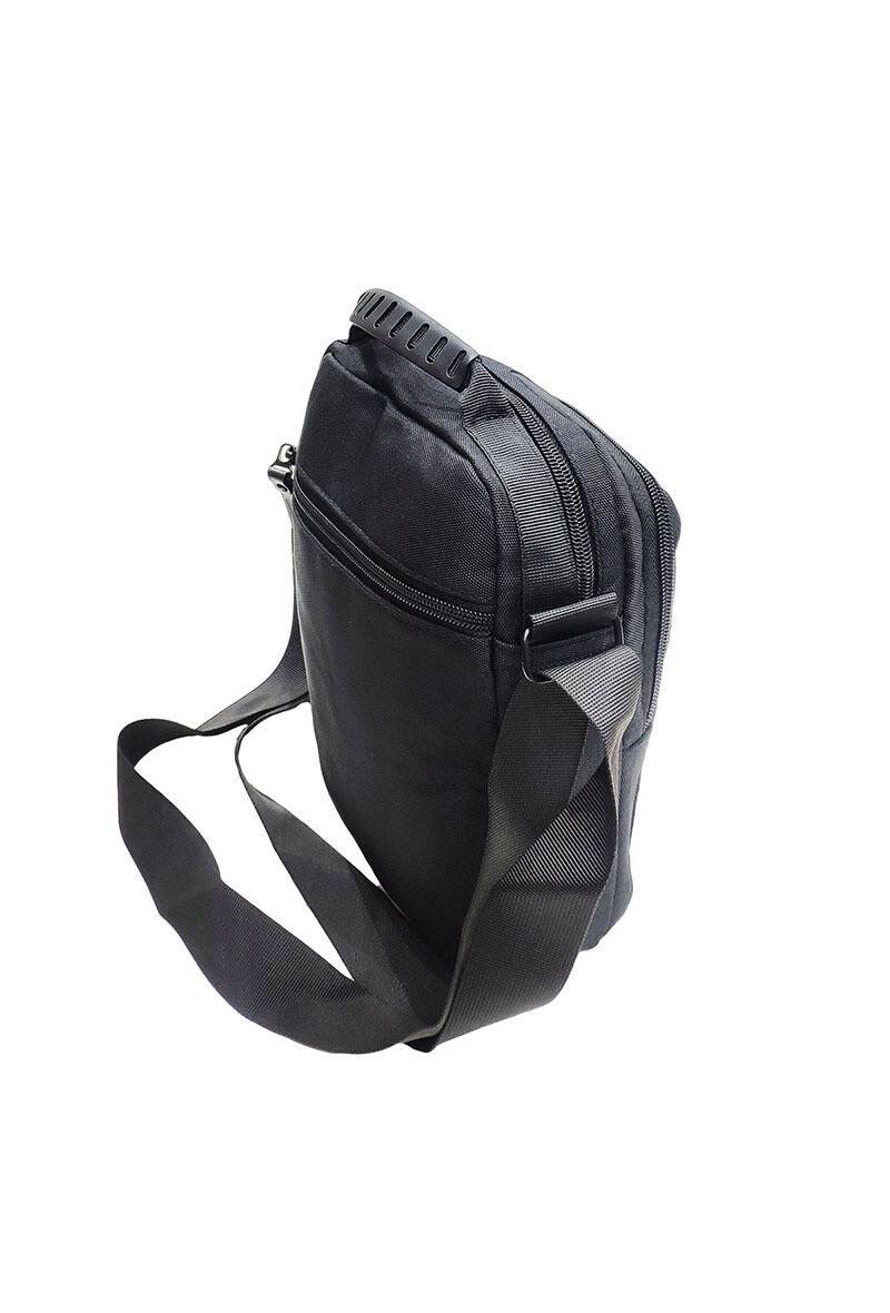 Sac bandoulière toile - Noir - 2 - grand format
