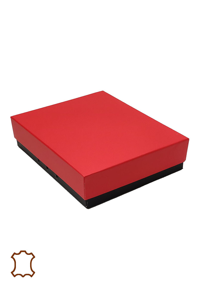 Grande portafoglio in pelle - Rosso - 4 - formato grande