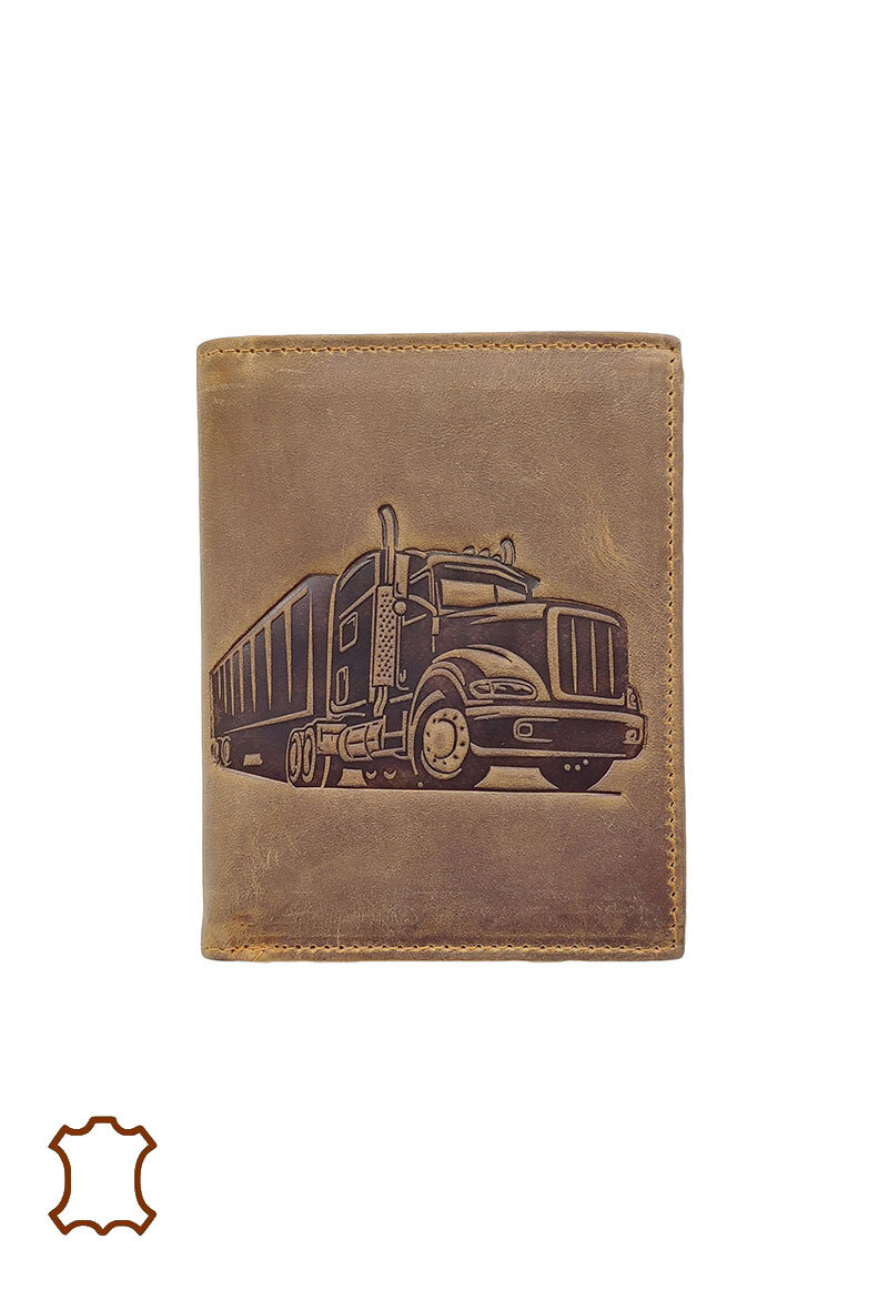 Grossiste Maromax - Portefeuille camion cuir gras